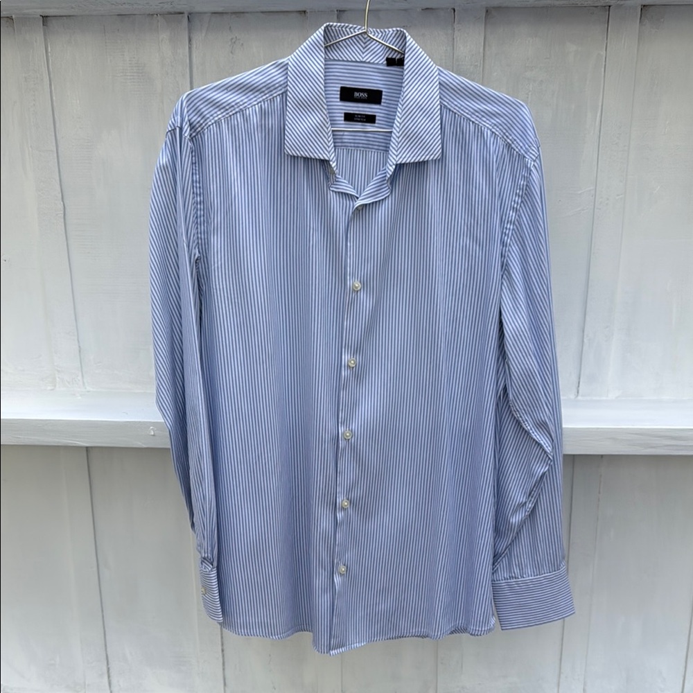 Hugo Boss Slim Fit Stretch Dress Shirt. Size 16.